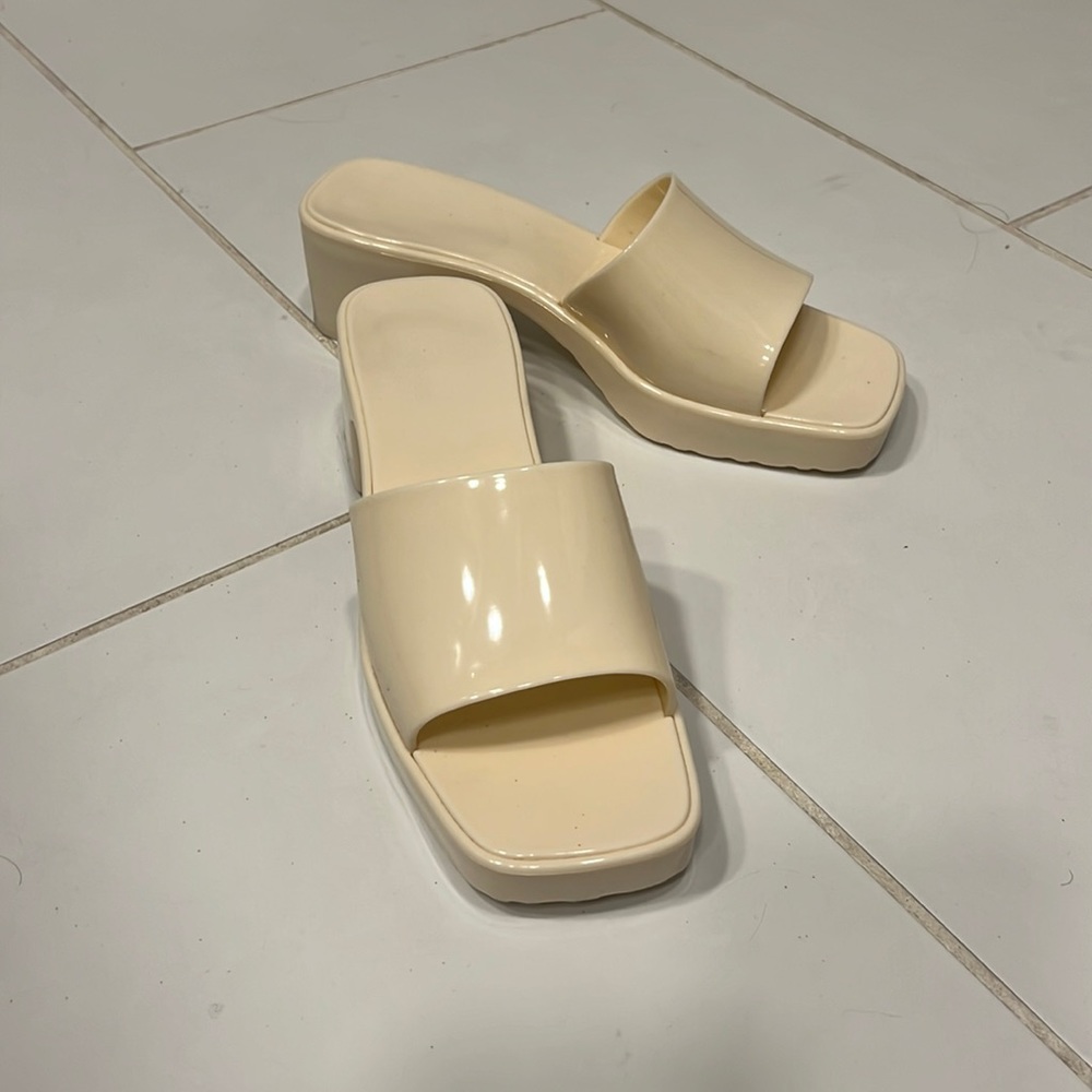 Princess polly cream heel sandals